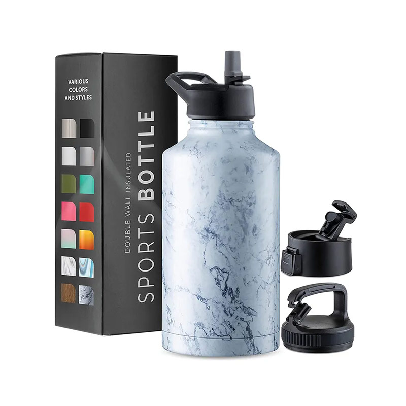 Custom wide mouth double wall vacuum BPA free insulated sports water bottle stainless steel SX0574 glam camp