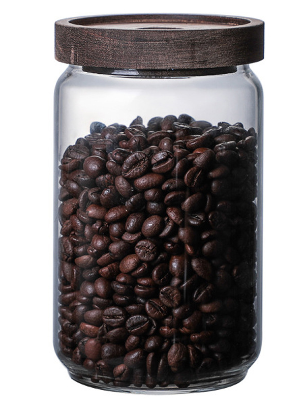 Coffee bean airtight jar kitchen glass jar