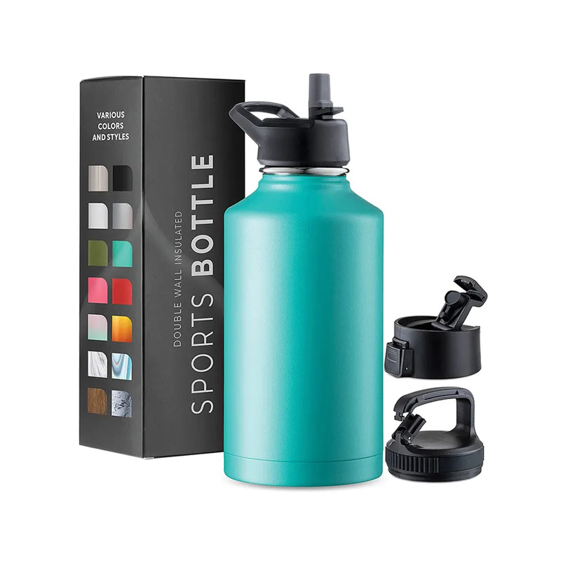 Custom wide mouth double wall vacuum BPA free insulated sports water bottle stainless steel SX0574 glam camp