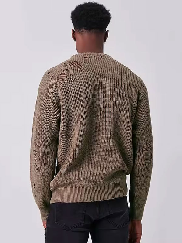 Casual Knit Ribbed Sweater