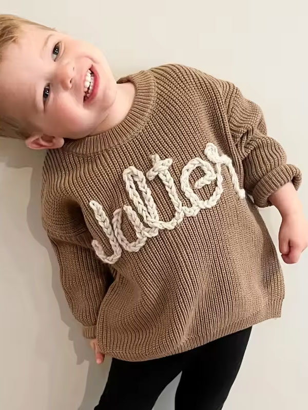 Chunky Knit Embroidered Sweater