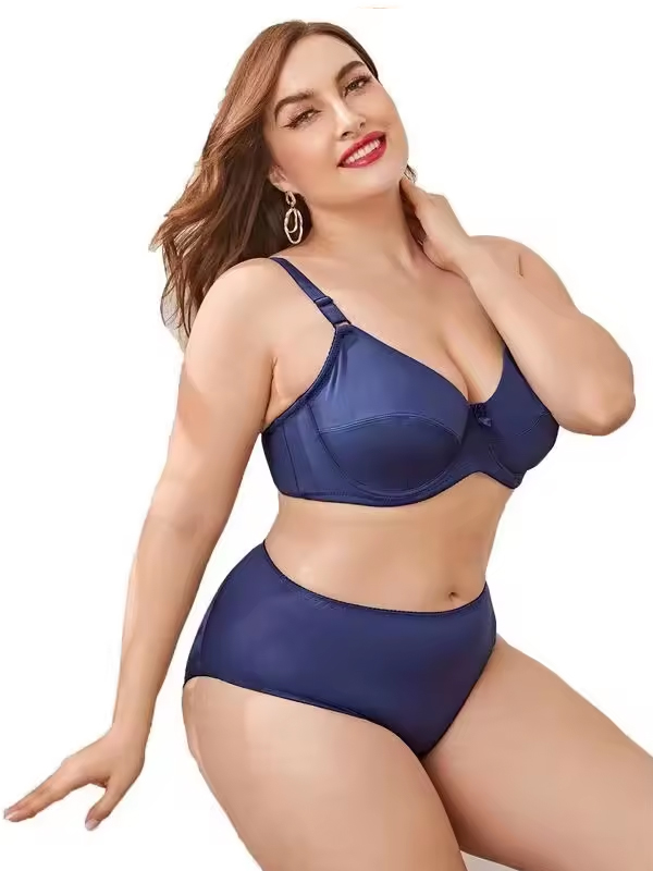 Large Size Bra Set Without Steel Ring