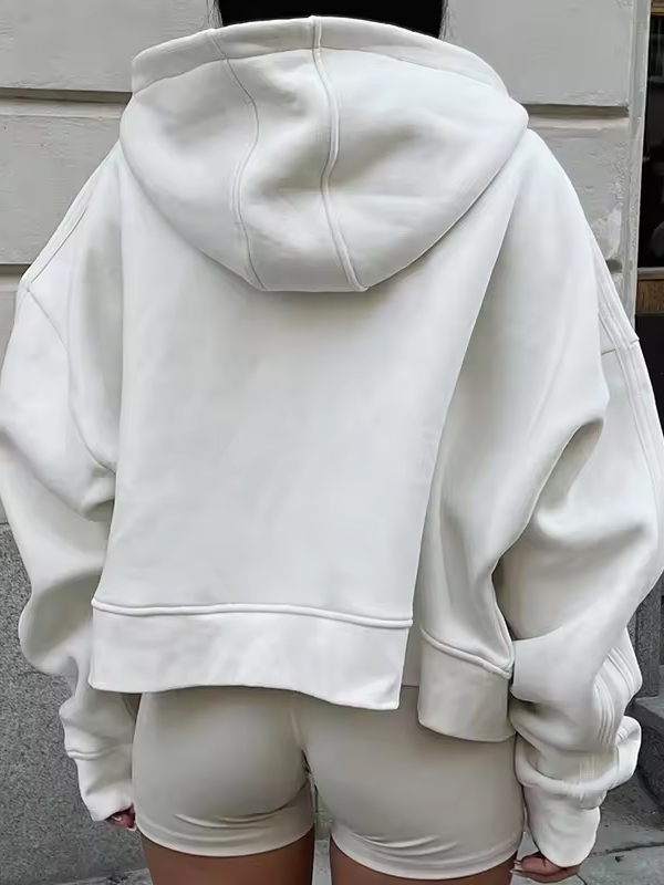 Streetwear Embroidered Hooded Sweatshirt