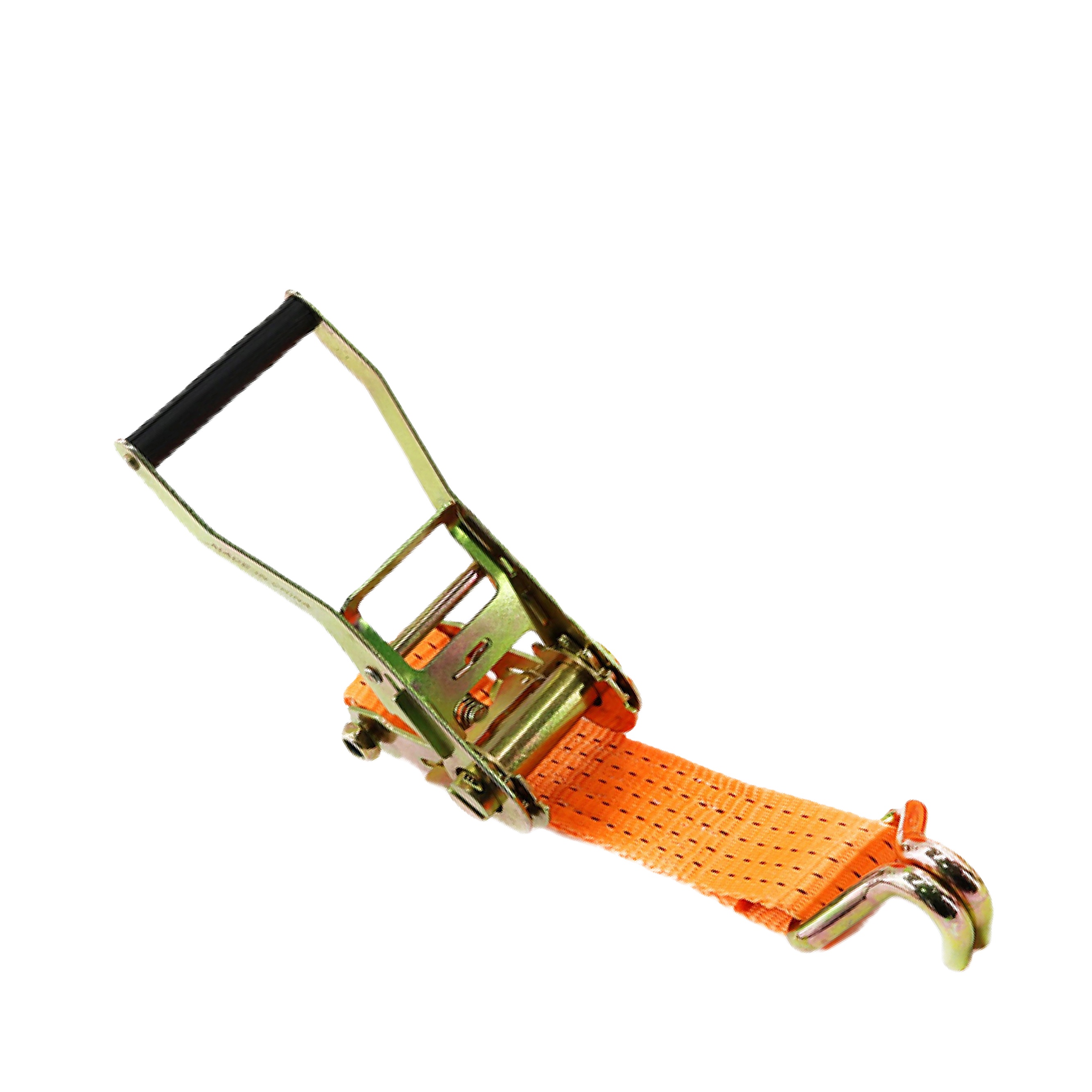 Polyester Orange ratchet strap 2 inch x 20 ft 7500kg With Snap Hook