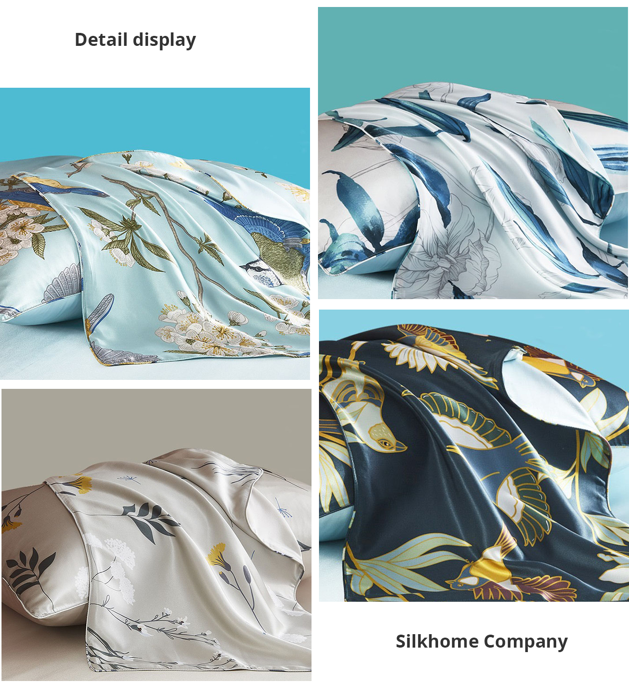 Custom Printed Silk Pillowcase Double-Sided Pillowcase | Custom Double-Sided Silk Pillowcase | Silk Pillowcase