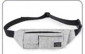 Gray custom sport waist bag