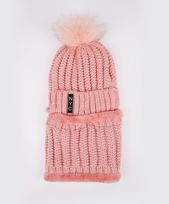 Pink China Knitted Hat