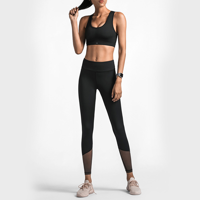 Sexy mesh hip-lifting fitness pants female high elasticity sports tight leggings