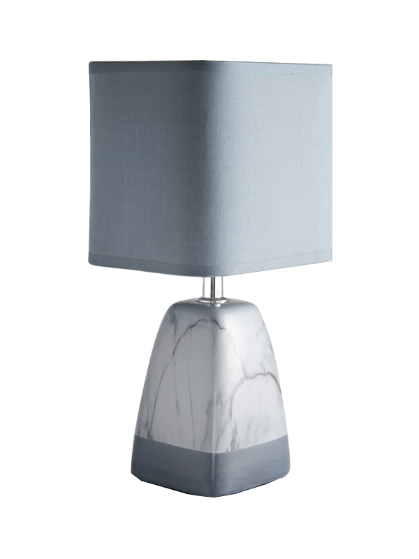 Marble effect table lamp - dark grey