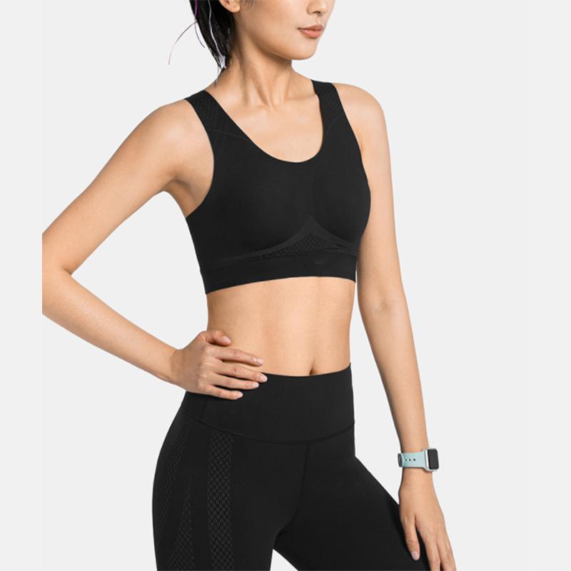 new summer solid private label gym bra full coverage high neck ribbed yoga sports bra crop top