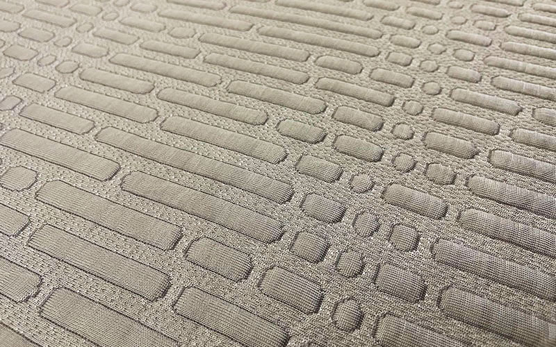44% grey high ice 56% polyester honeycomb printed mattress fabric