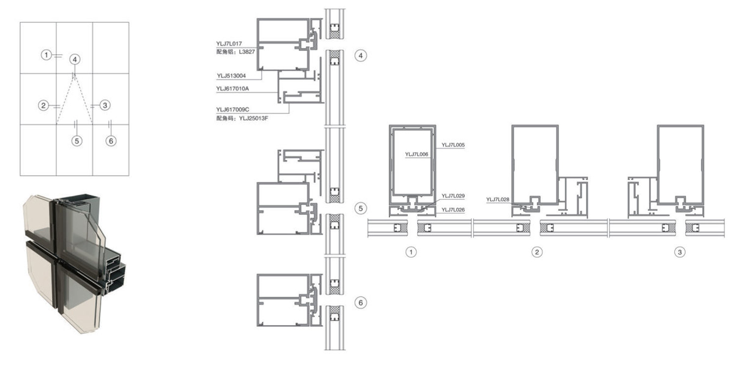 Custom hidden frame curtain wall