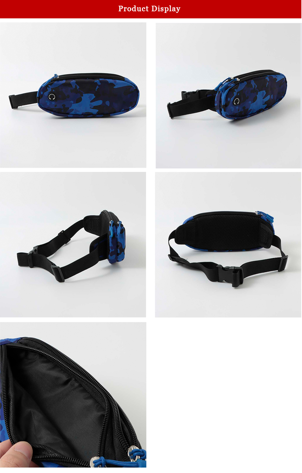 Camouflage blue Sport Waist Bag | China Sport Waist Bag | Sport Waist Bag