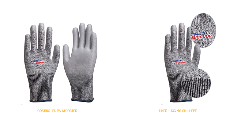 Cut Resistant Protection Gloves | PU Coated High Dexterity gloves | China PU coated gloves