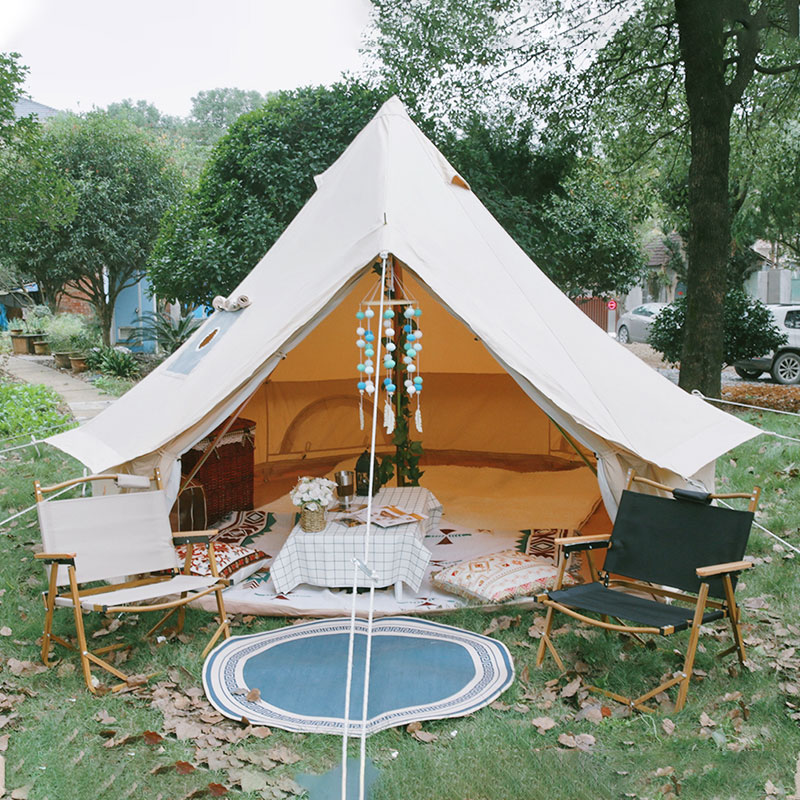 Square pop up tent glam camp