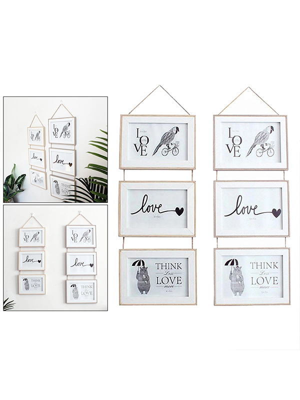 3x 4x6 inch / 5x7 inch picture frames art photo frames multi photo frames collage for wall hanging photo frame