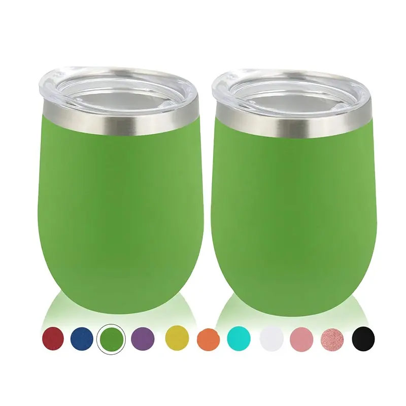 12oz double-layer stainless steel-free wine glass with spray paint S01-0001 glam camp