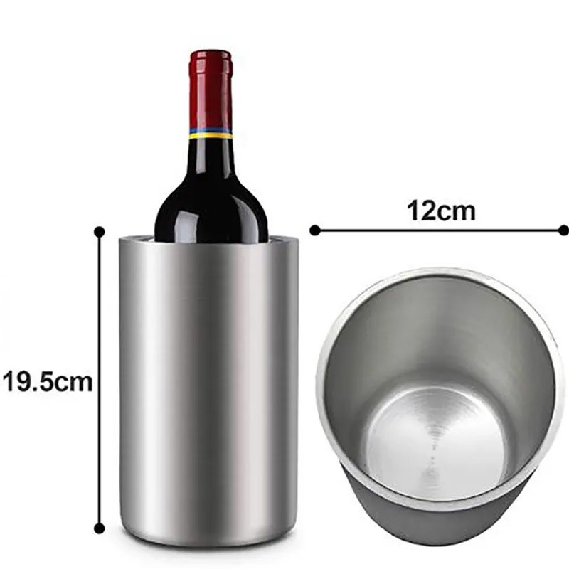 Custom stainless steel double wall insulation beer cooler ice bucket glam camp