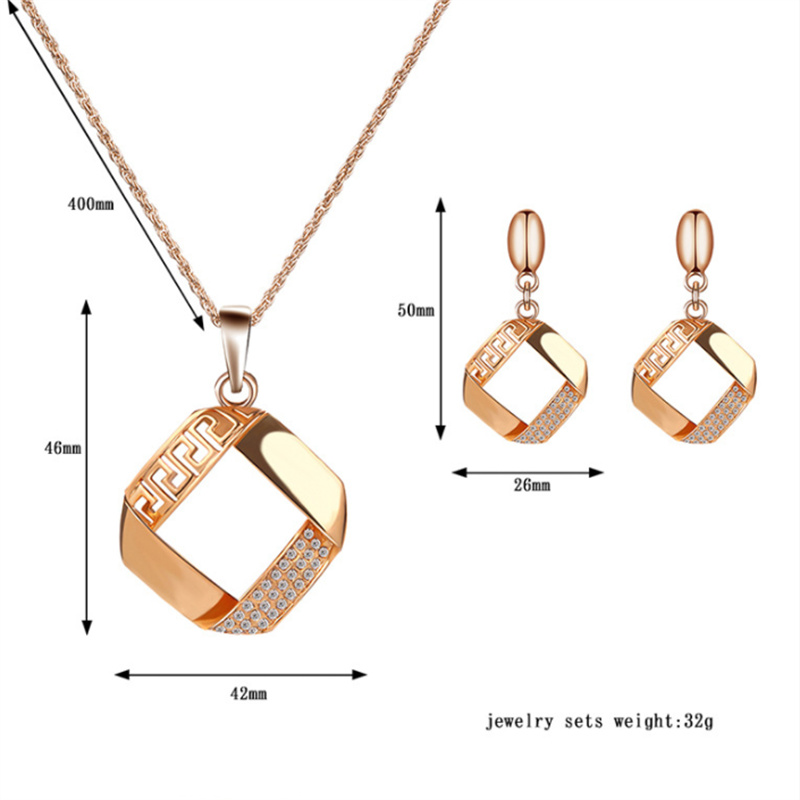 Size of Metal Square Jewelry Sets