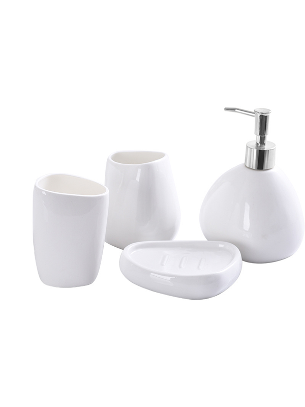Simple ceramic bathroom four piece set