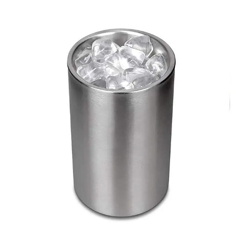 Custom stainless steel double wall insulation beer cooler ice bucket glam camp