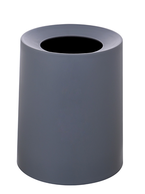 Round double-layer trash can without lid