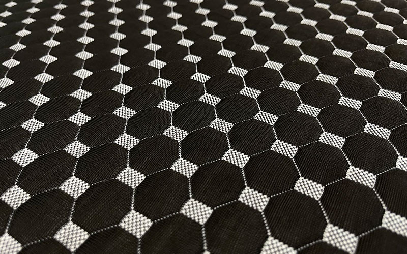 42% black high ice 58% polyester fabric for mattress