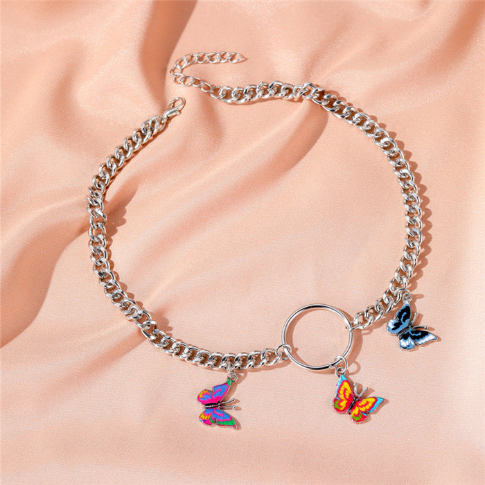 Colorful butterfly necklace