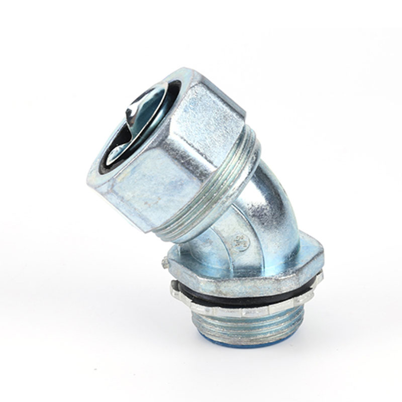 45 degree conduit zinc alloy connector