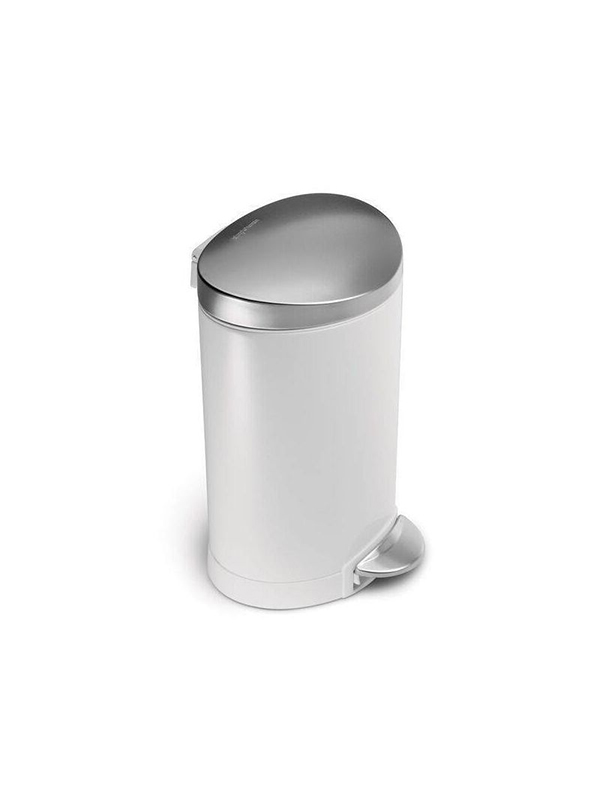 6L stainless steel semi-circular stepped trash can