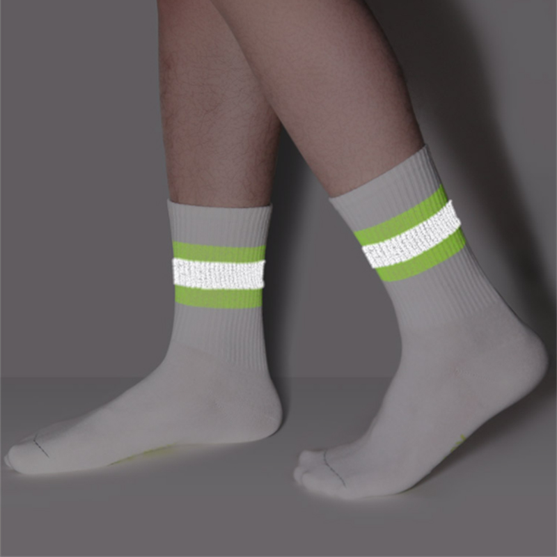Luminous high quality outdoor compression athletic anti-slip grip football socks