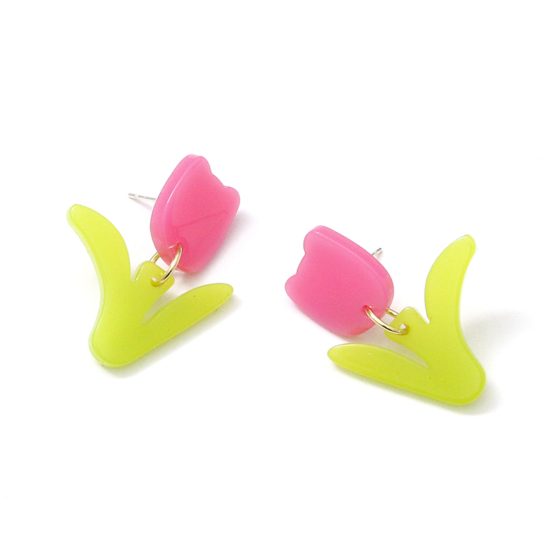 Korean creative personality temperament tulips earrings
