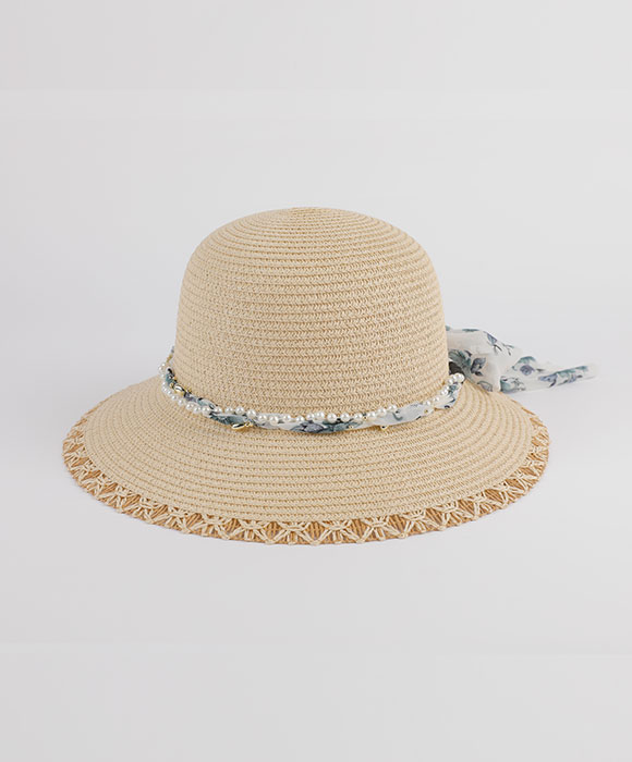 Women's Lace Band & Brim Cloche Hat