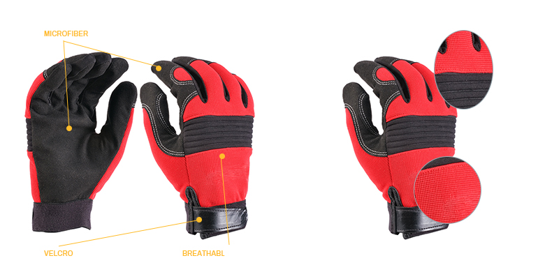 Multi Purpose Work Gloves | Microfibre Mechanic Gloves | Safety Work Gloves