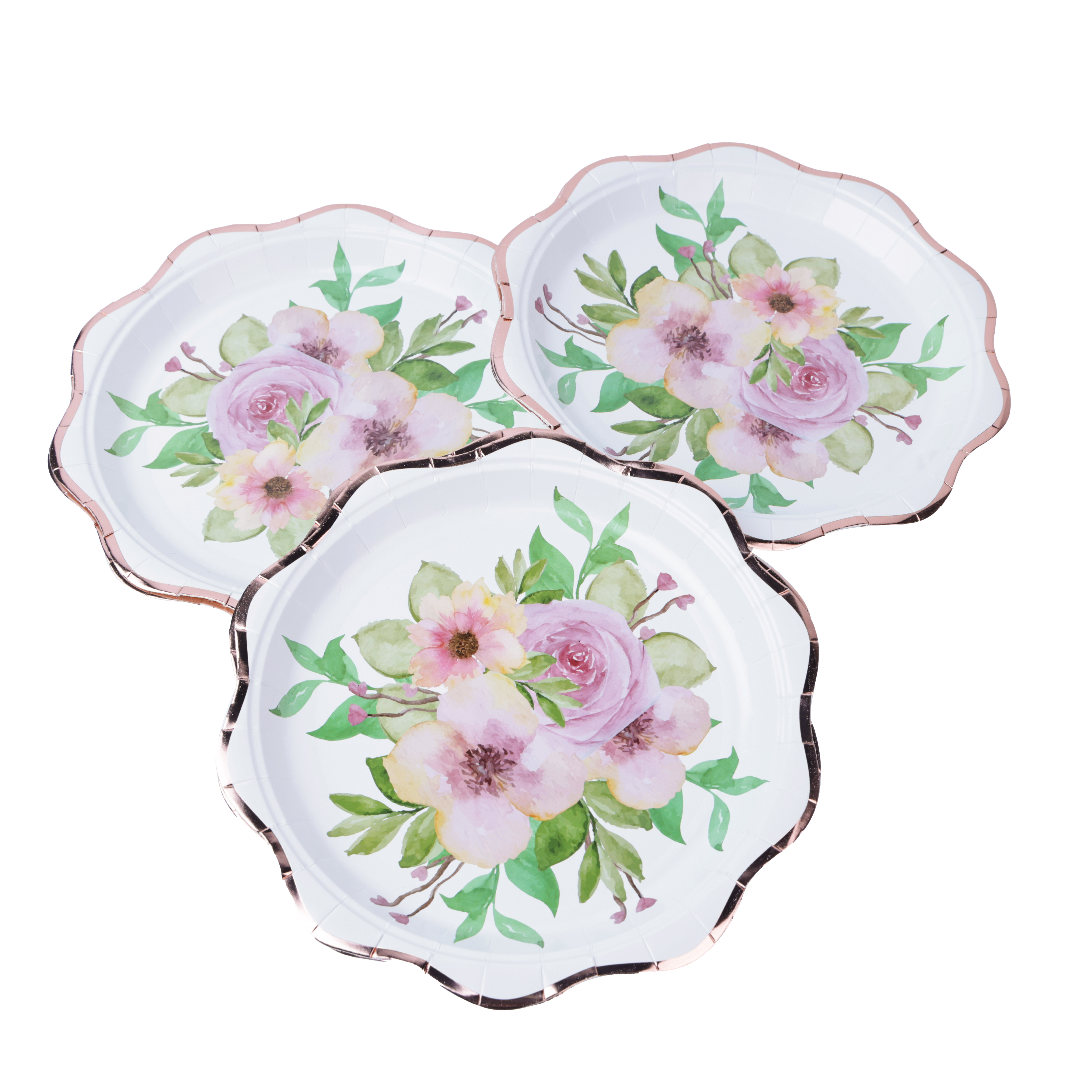 Lace flower pattern paper plate HP002