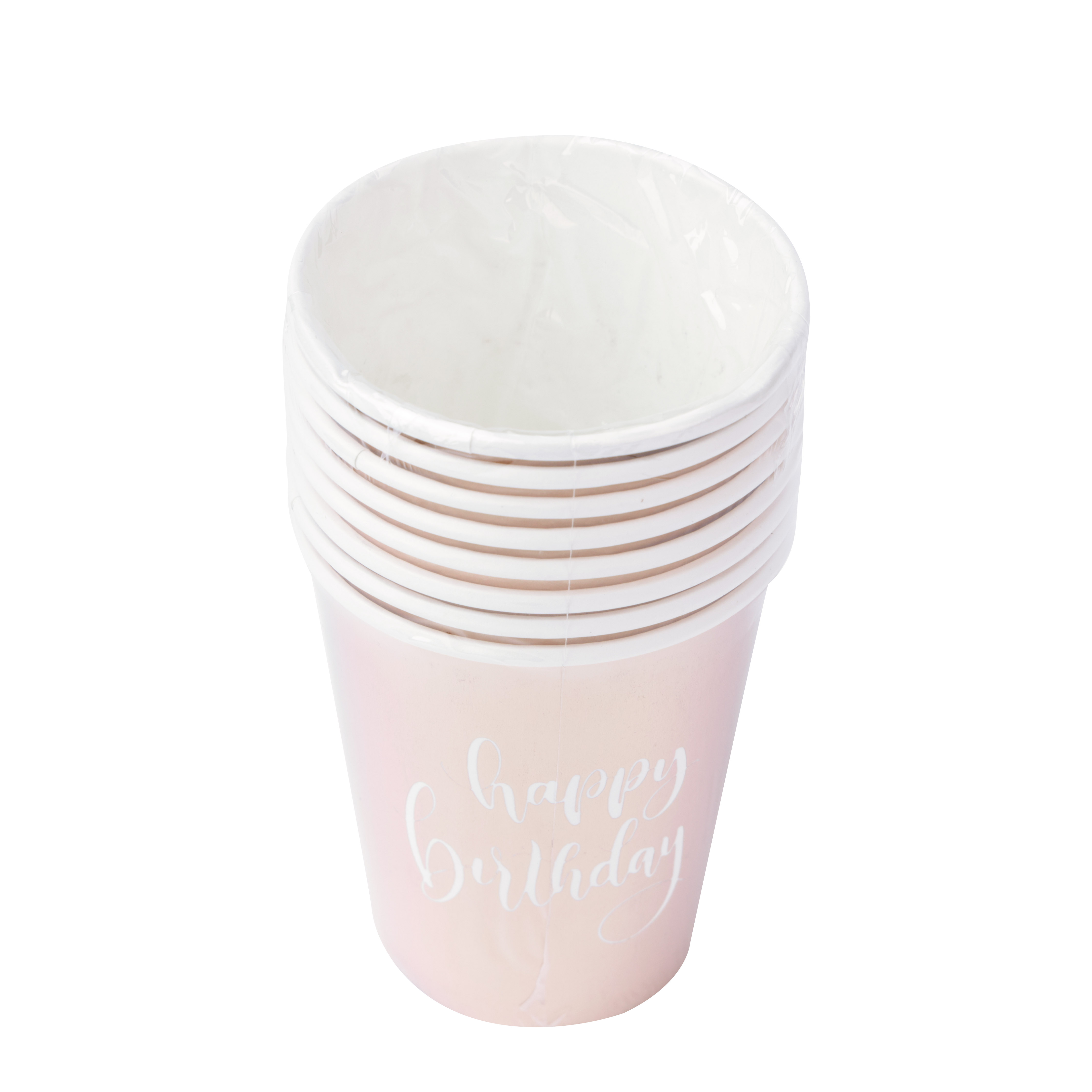 Pink birthday paper cup HP014