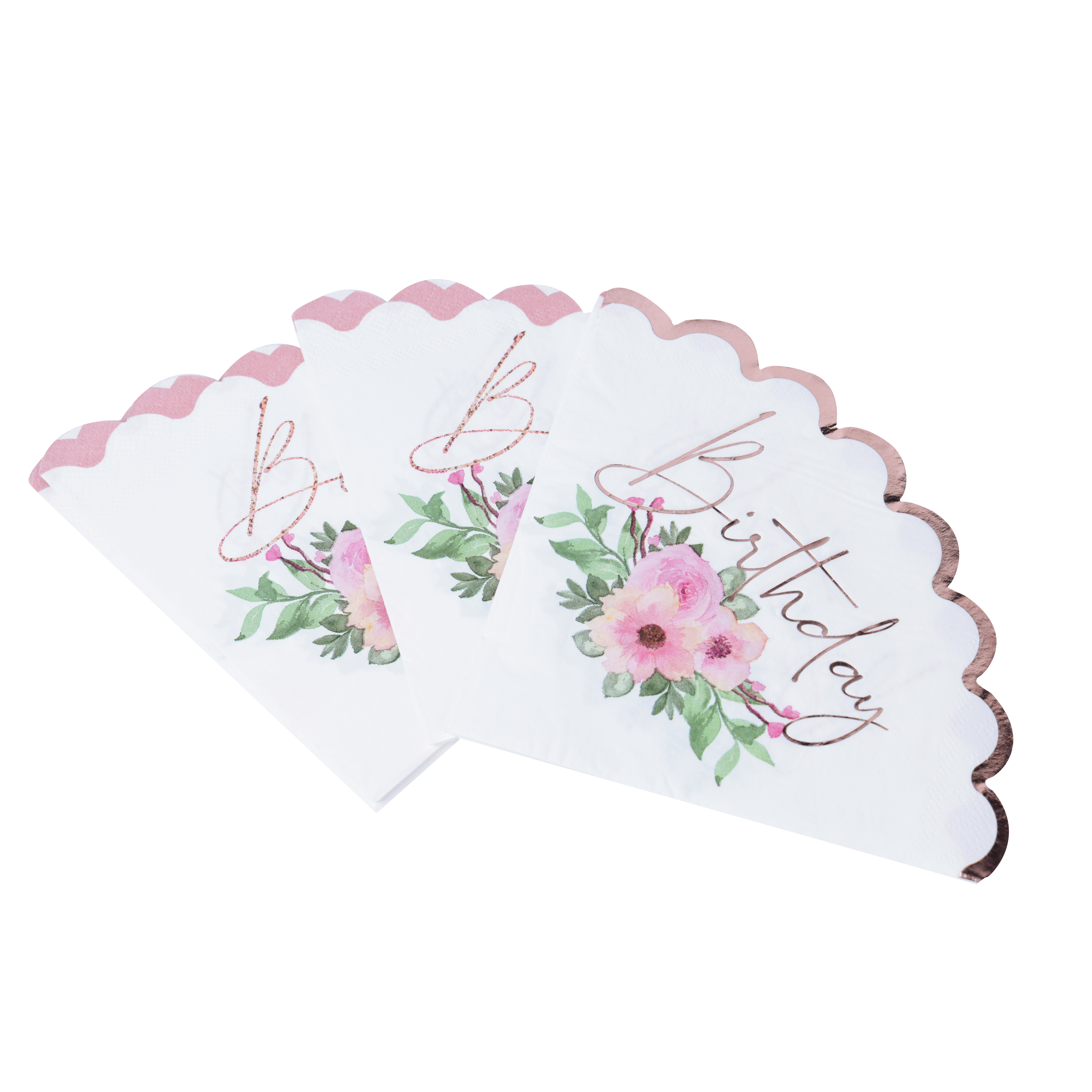 Letter flower pattern paper napkin HP006