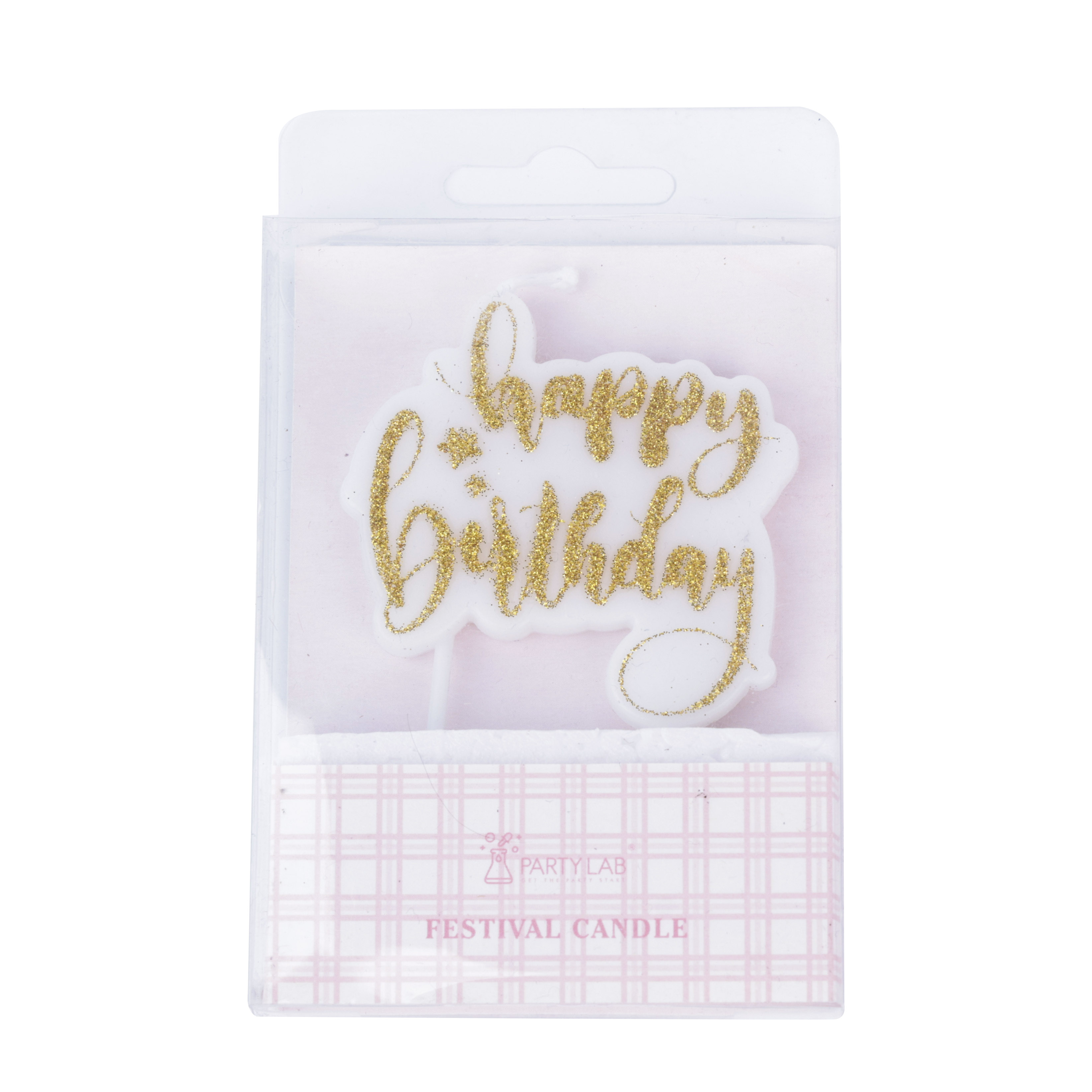 Birthday letter gilt candle HP018