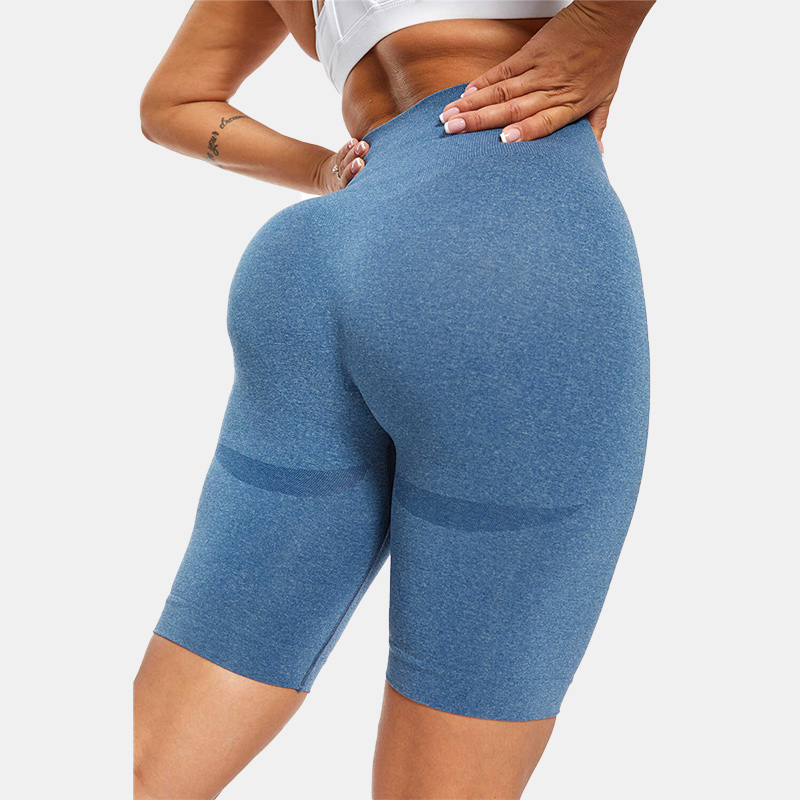 Wholesale high waisted biker shorts fit comfort color yoga shorts