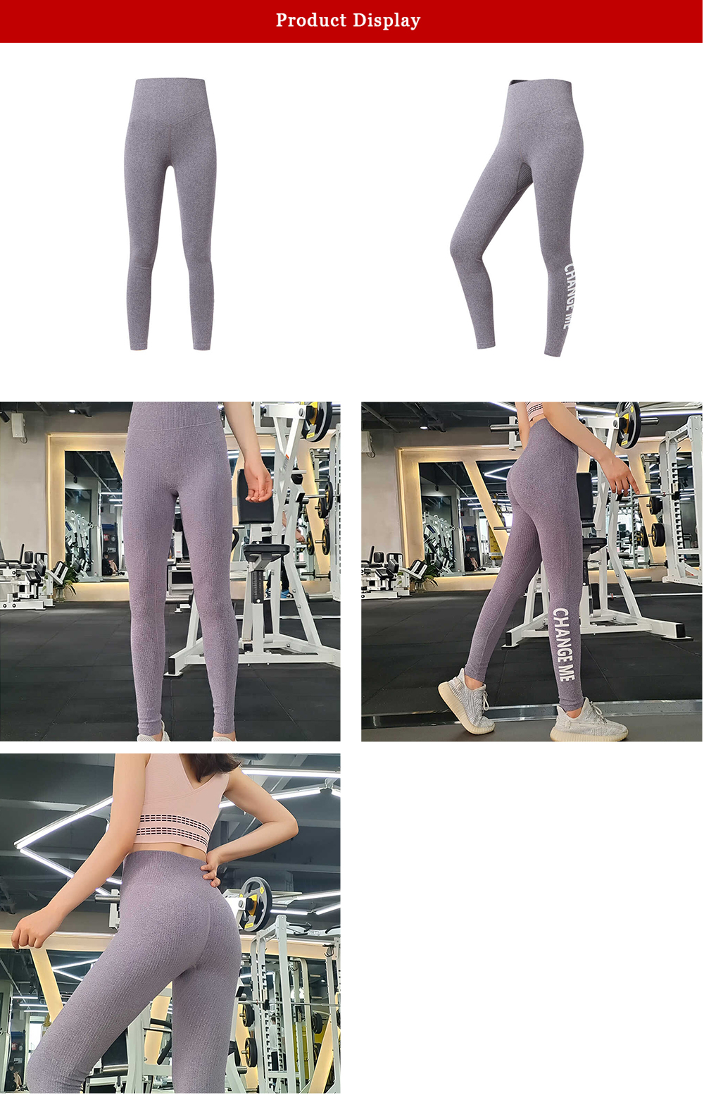 Customized purple sport legging