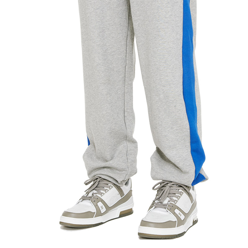 men's sport cotton custom printed logo stacked sweatpants