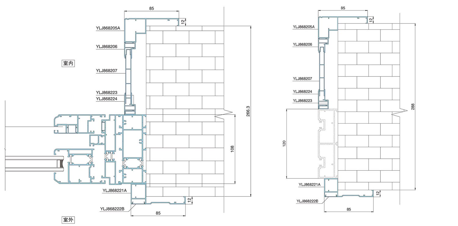 Custom stick-built curtain wall