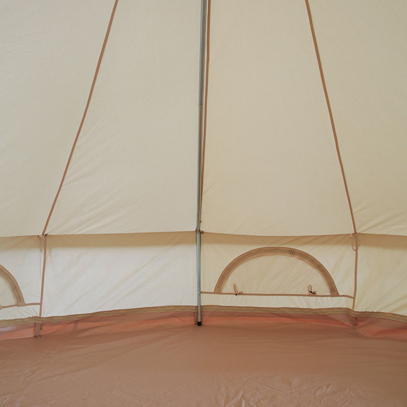 4m bell-shaped canopy (type A central column) glam camp