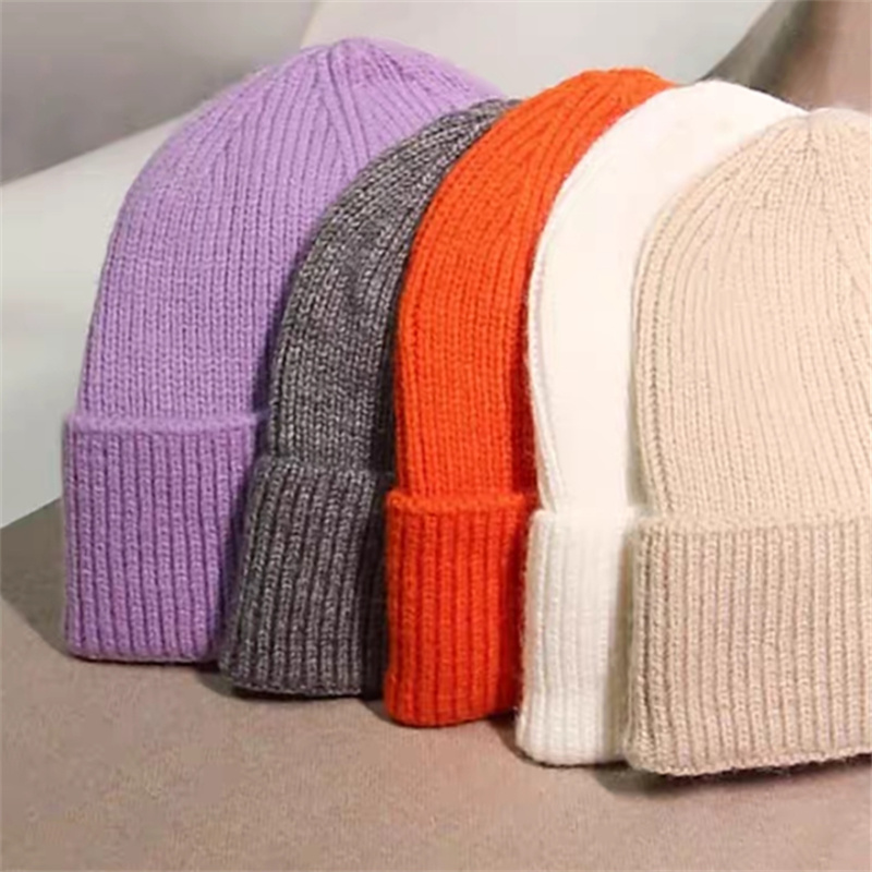 Multi Color Wool Warm Winter Beanie Hat
