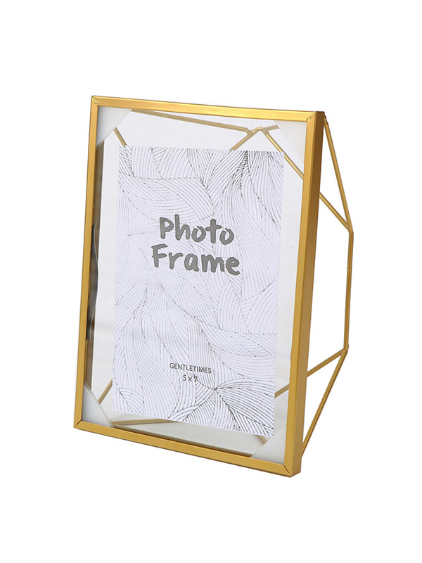 Three-dimensional light luxury photo frame metal glass frame