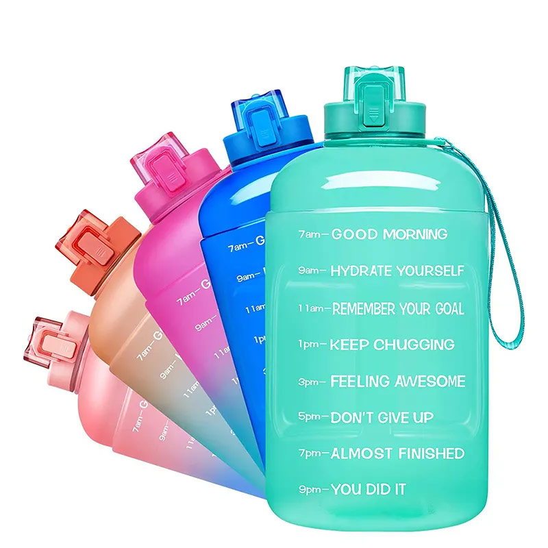 Gym plastic sublimation and leak -proof bisphenol A portable kettle gallon bottle P03-0260 glam camp