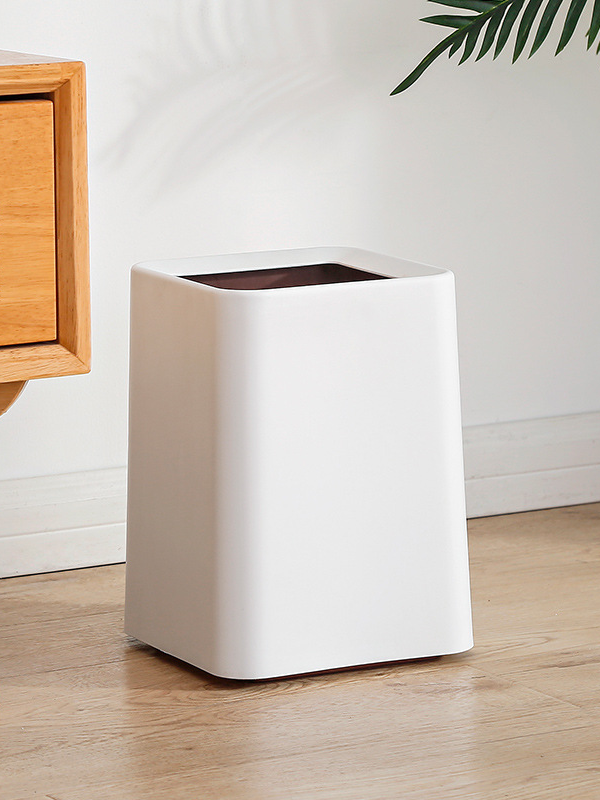 Household trash can without lid