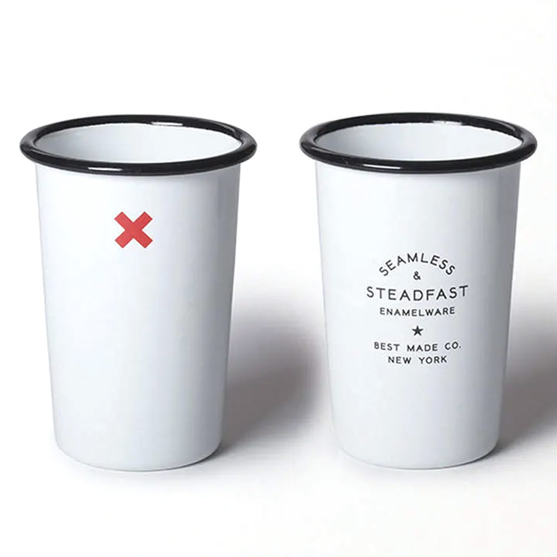 Wholesale custom logo stainless steel enamel mug E01-0031 glam camp