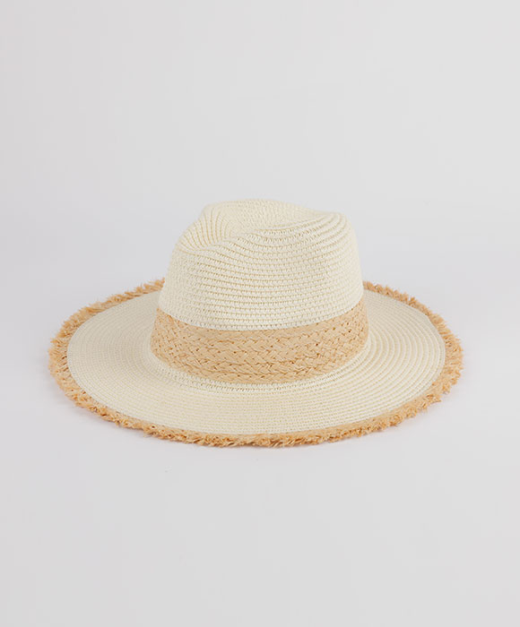 Retro Style Straw Hat Summer Wide Brim Fedora 
