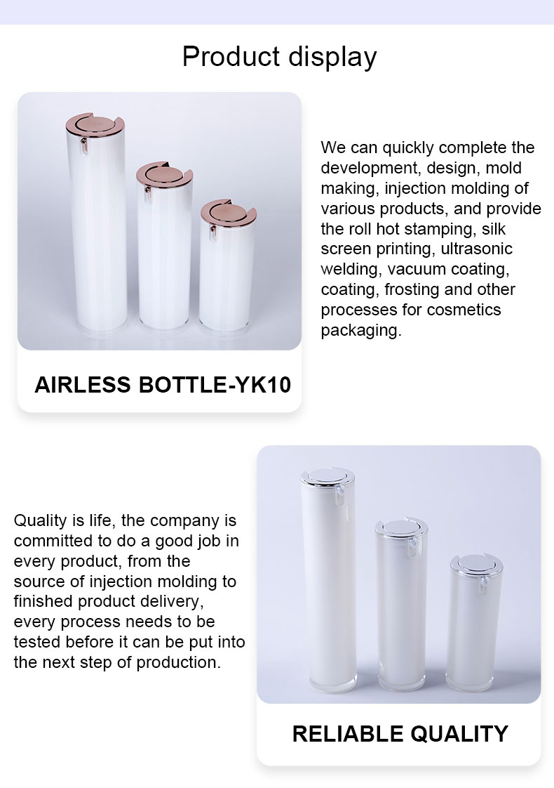 Luxury white cosmetic bottles